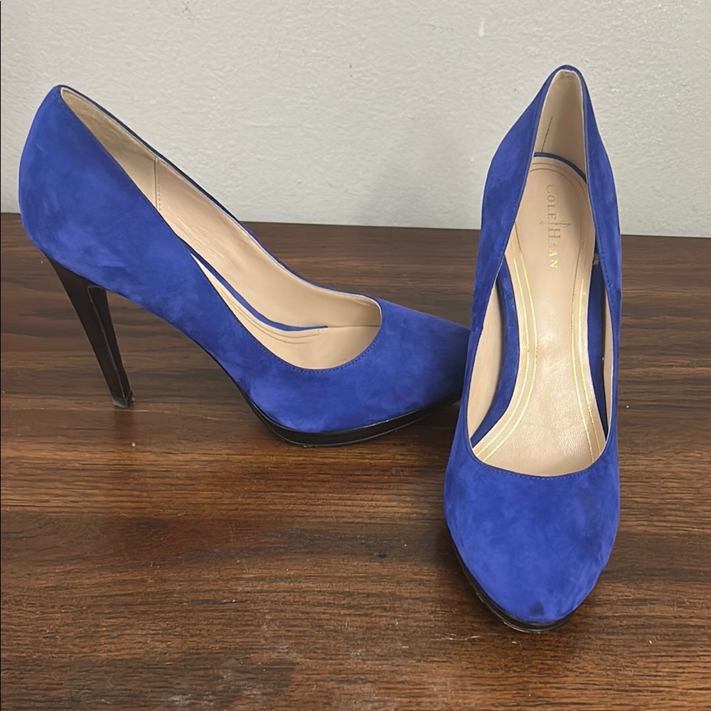 Cole Haan Women's Blue Suede Heels Size 9B
